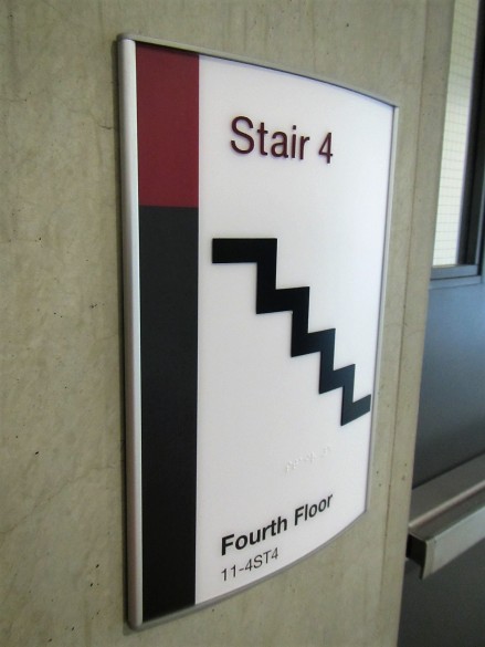 Allard Hall stairway signage
